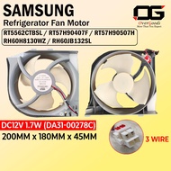 SAMSUNG RT5562CTBSL RT57H90407F RT57H90507H RH60H8130WZ RH60JB132SL Refrigerator Fan Motor DC12V 1.7