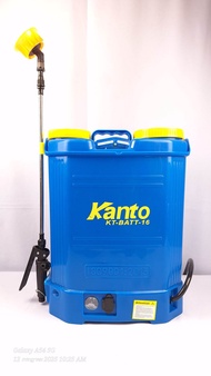 02697 ถังพ่นยาแบตเตอรี่ ขนาด 16 ลิตร ยี่ห้อ แคนโต้ รุ่น KANTO KT-PRO-BATT-16A ชาร์จแบทเต็ม 1 ครั้ง ใ