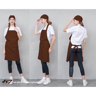 <apron>apron barista barista apron/ chef apron/ plain dark brown apron/