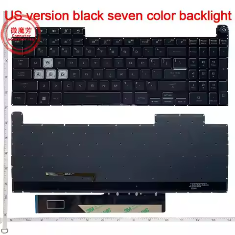 US Backlight Keyboard for ASUS TUF Gaming F15 FX507 FX507Z FX507ZC FX507ZE FX507ZM Replacement Keybo