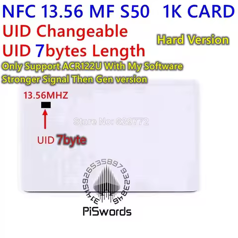 NFC 13.56Mhz S50 7 Bytes UID Block 0 Changeable Writable Card 7Byte 7B Block0 Hard Magic Auth Card