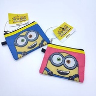 日本 MINIONS 迷你兵團 紅藍色帆布 童裝 散子包