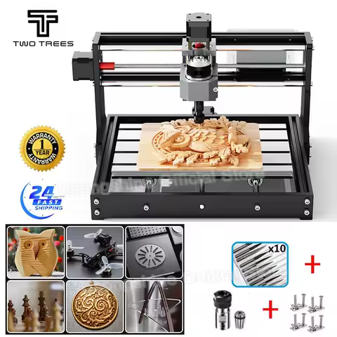 Twotrees CNC Engraving Machine TTC3018 Woodworking Engraver 775 Spindle Motor 300x180mm Milling For 