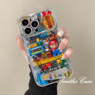 For Redmi 12 12C 10C 10 10A 9 9A 9C A1 9T Note 13 12 11 11s 10 10s Pro Mario Building Block Plated L