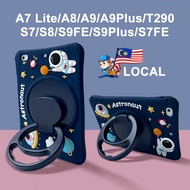 For Samsung Galaxy Tab A9 S7 S8 S9 FE Plus S6 A7 Lite A8 T290 Kids Cartoon Astronaut 360 rotatable T