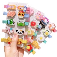 AIC 10PCS Korean Fresh Girls Cartoon Princess Side Clips Kids Hair Pin Bangs Disney Fructis Hair Cli