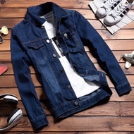 2021New Fashion Korean Men's Denim Jacket Student Jeans Outwear Jaket Lelaki