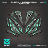 UV TRANSPARENT STRIPING SUPRA X 125 BATMAN MOTIF IP82 WAVE 125 BETMEN STICKER SIMPLE GRAPHICBENING