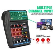Efektif New Baxs M4 Audio Mixer Mini Professional 4 Channel Equalizer