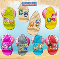 FOAM HONEYCOMB SLIPPERS FOR BABY WALKERS _ SUPER LIGHT WALKING BOOTS WITH STRAPS FOR BABY FEET 9-16C