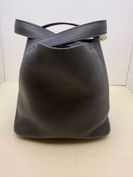 Hermes愛馬仕 C刻 黑銀 Picotin22 菜籃子 TC皮 鎖具齊全 22cm
