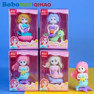 BOBOMART Qihao QH-84 Jumbo 3D School Children'sPenghapus, Cute Mermaid Character Eraser