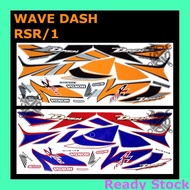 Wave Dash RSR Honda Model 1 Sticker Body Stripe Strike Motor 110 Wave Dash RSR/1