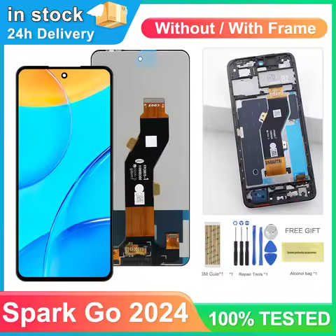 6.6"LCD For Tecno Spark GO 2024 LCD for Tecno BG6 Display Screen Touch Digitizer Assembly Panel Repl
