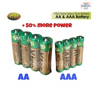 Battery VTEC Extra Heavy Duty 1.5V AA/AAA (4pcs) 50% More Power 2A/3A Battery Tianqiu Heavy Duty 9V 