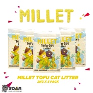 SOAR Millet Tofu Cat Litter 2KG/6L 5 Packs Combo