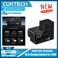 CUKTECH แท่นชาร์จ NO.15 6-In-1 140W เอาต์พุตสูงสุดหกแท่นชาร์จเดสก์ทอปแท่นชาร์จ1.83 "TFT จอแสดงผลขนาด