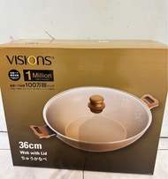 康寧 VISIONS 不黏中式炒鍋 36cm (連玻璃蓋）
