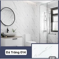 Peel-and-stick stone-patterned pvc panels