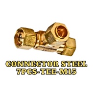 CONNECTOR STEEL TEE (7PCS) M15-M15-M15 - 7PCS-TEE-M15