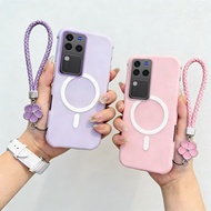 2 in 1 Case for VIVO V30 PRO 5G 2024 VIVO V30 V30E 5G VIVO V60E=V60 phone casing Jelly case, magneti