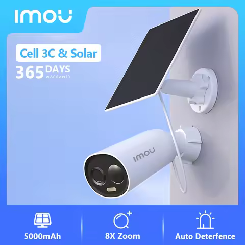 IMOU Cell All In One Panel Set 2K WiFi Camera 5000mAh Battery Wireless IP66 Smart Color Night Vision