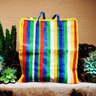 Thick nylon luggage bag,sako bag with zipper,shopping bag,storage bag,rainbow sako bag,makapal,MAKI