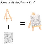 KANVAS LUKIS MINI SKETSA / DISPLAY MINI EASEL / KANVAS LUKIS GAMBAR -