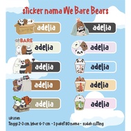 We Bare Bears Name Sticker