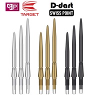 TARGET Dart Point - SWISS STORM POINT BLACK/GOLD/SILVER REPLACEMENT STEEL DART POINT 3Pcs/Pack