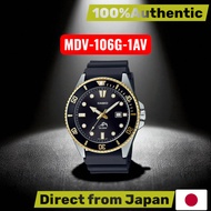 Casio Diver Watch MDV-106 Series Mens Overseas Model Black x Gold MDV-106G-1AV