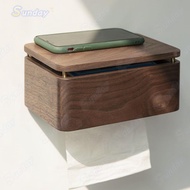 Free Shipping Shipping Shipping Shipping🐴Walnut Toilet Tissue Box Toilet Toilet Toilet Tissue Storag