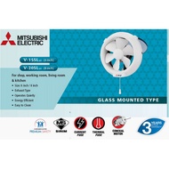 Mitsubishi Glass Round Ventilating Fan - Exhaust Fan 6" 8"  (Ready Stock)