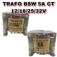 Trafo 5A CT 32V - transformer 5A 32V CT BSW
