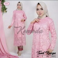 Tunik Brokat Pesta Modern Hijab Remaja Style Modis Cantik Wanita Muslimah-Kebaya Baju Kurung Wanita