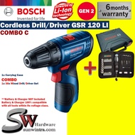 COMBO Bosch GSR120-LI Cordless Drill/Driver WITH Mixed Set ,**SOLO or Battery &amp; Charger
