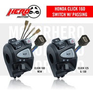 ✜✸Domino Handle Switch For Honda Click with Pssing Light Hazard Light PLug and play