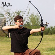 11💕 New Split American Bow and Arrow Recurve Straight Bow Upgrade Straight Bow Arrow With Laser Aiming Instrument Compet