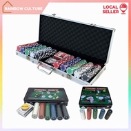 POKER Chips Set - Suitcase - Casino - Gambling - Chips - Token - Texas/Rainbow Culture