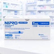Nipro Syringe 1 mL. Tuberculin Plastic Size 1
