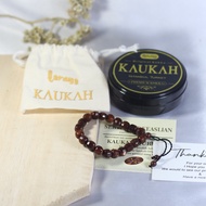 Quraisy Kaukah - Gelang Kokka Motif Kristal 8mm Asli Santri Kayu Kaokah Kokah Arab Original