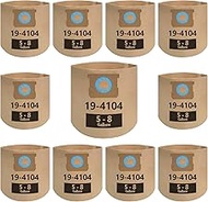 11 Pack DXVA19-4104 Disposable Filter Bags Compatible with DEWALT 5-8 Gallon Wet/Dry Vacuum, Disposa
