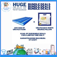 [PROMO ITEMS] BUNDLE DEALS 3+1/2 THICKNESS URATEX FOAM + B1T1 BOUNCE PILLOW WHITE/QUALITY FOAMS