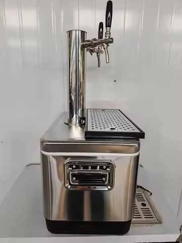 Por 1-4 Taps Draft Stainless Steel Jockey Box Beer Coils Chiller Dispenser Cooler for Outdoor Party 