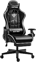 Anatch Ergonomic PU Leather Computer Chair Office Chair PC Gaming Chair High Back Desk Chair Height Adjustable Swivel Recliner with Headrest, Lumbar Support and Footrest, Black
