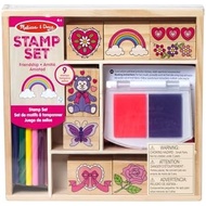 Melissa &    Doug Wooden Stamp Set: Dinosaur Theme-8 Stamps, 5 Color Pencils, 2 Color Stamp Pads-FSC