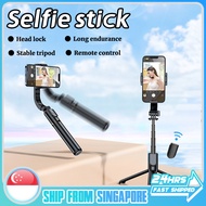 SG（Stock）360° rotating tripod mobile phone stabilizer Foldable phone holder adjustable Anti-shake mobile phone stabilize