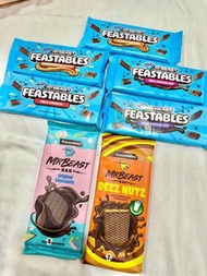 Mr.Beast Chocolate Feastables Dark Chocolate/Peanut Butter/Peanut Butter Crunch/Milk Chocolate/Milk 