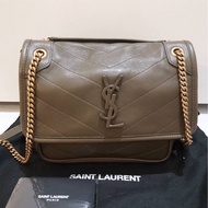 YSL NIKI 流浪包軍綠