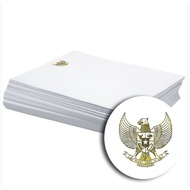 kop surat logo Garuda foil emas bahan HVS 80 gsm